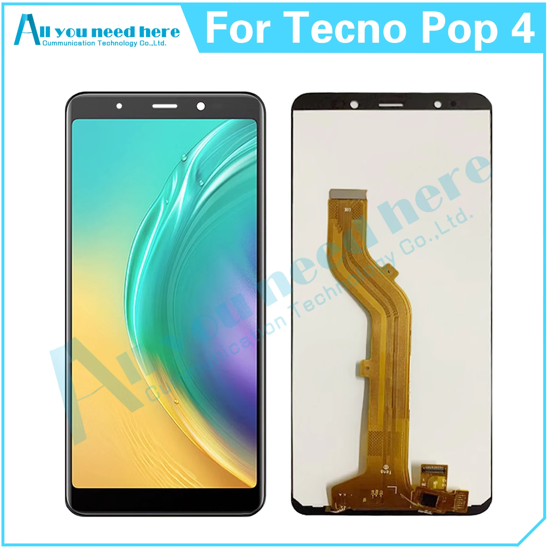 

100% Test AAA For Tecno Pop 4 BC2 LCD Display Touch Screen Digitizer Assembly Repair Parts Replacement