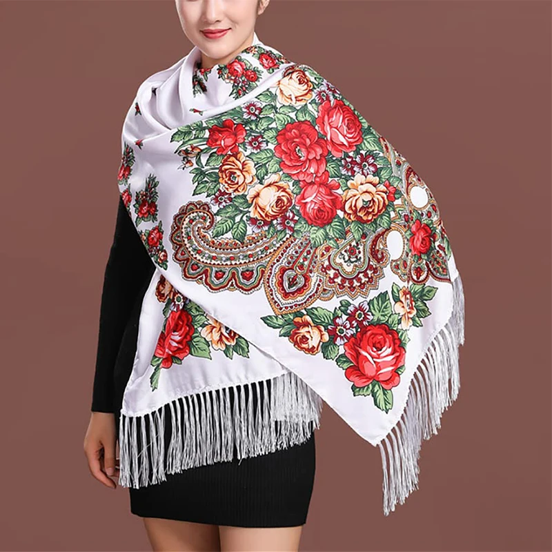 2024 Print Shawls Female Designer Women Winter Scarf Pashmina Flower Bufandas Foulard Warm Hijab Wraps Travel Stoles