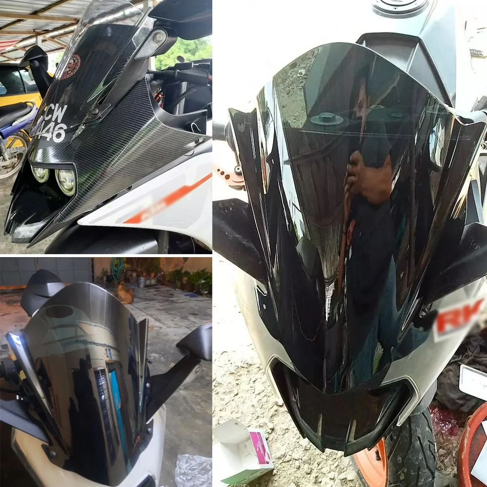 Windscreens Windshield Wind Deflector For K/TM RC125 RC200 RC390 RC250 RC 390 250 200 125 2014 2015 2016-2018 2019 2020 2021