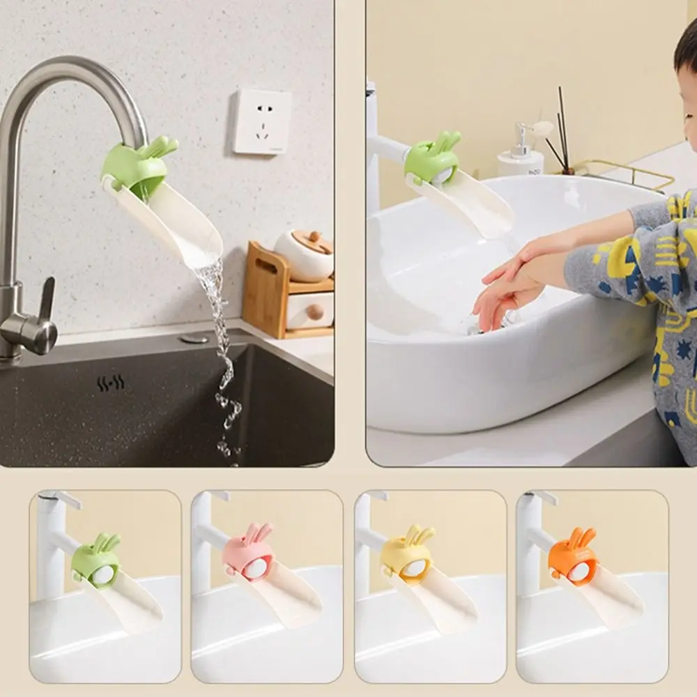 Children Bathroom Rabbit Tap Faucet Extender Water-saving Cartoon Kids Baby Wash-hand Faucet Extension Bathroom Accessories