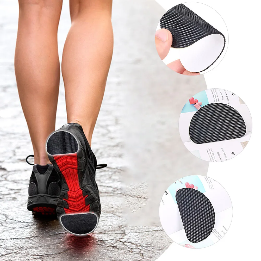 

8 Pairs Non slip Durable Rubber Pads for Shoes Heel Sole Stickers Black Color Sneaker Accessories Foot Care Tools Shoe Sole Pads