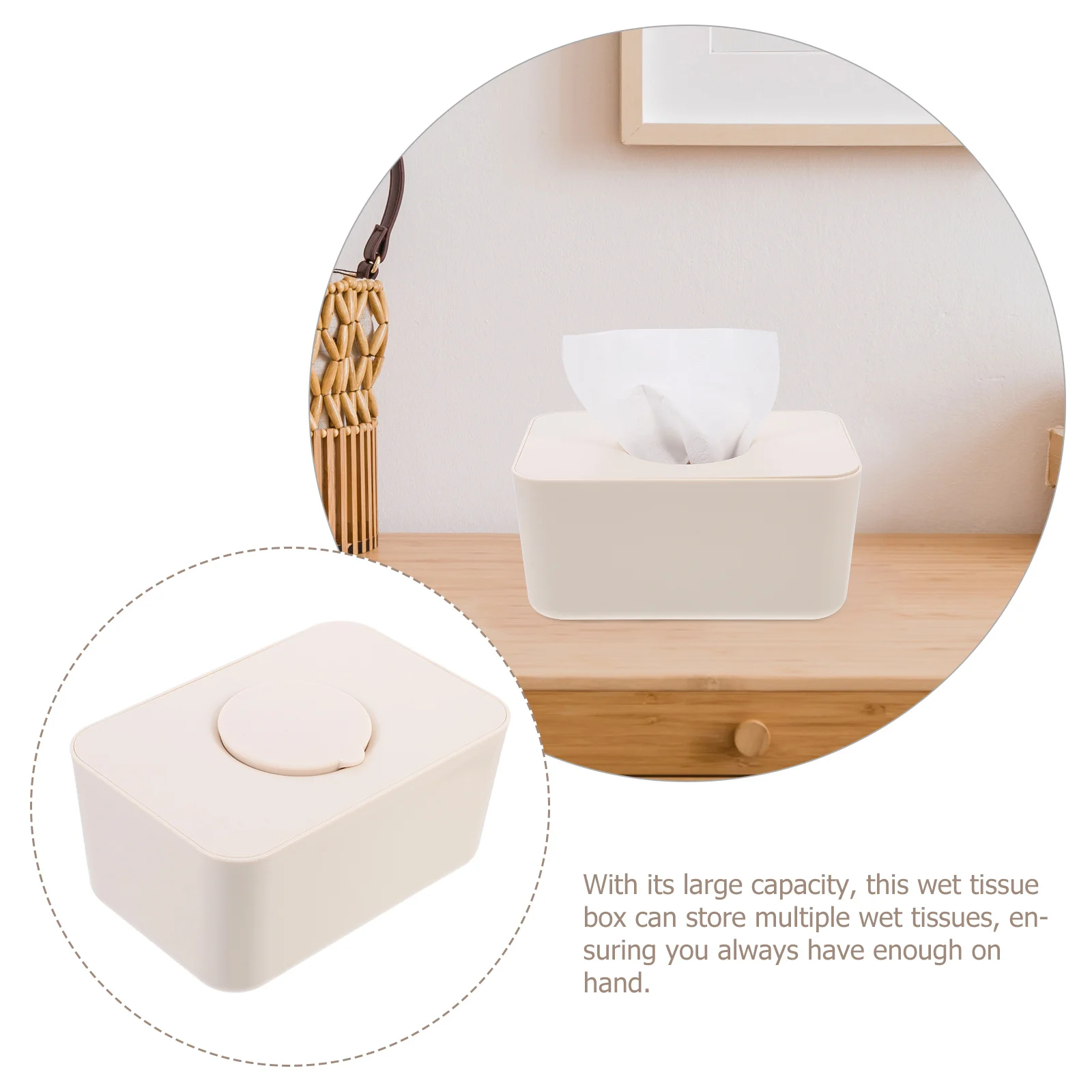 

Large Wet Tissue Box Cover Stylish Multifunctional Storage Organizer for Home Office Car Wipes Holder Rectangle Tissue