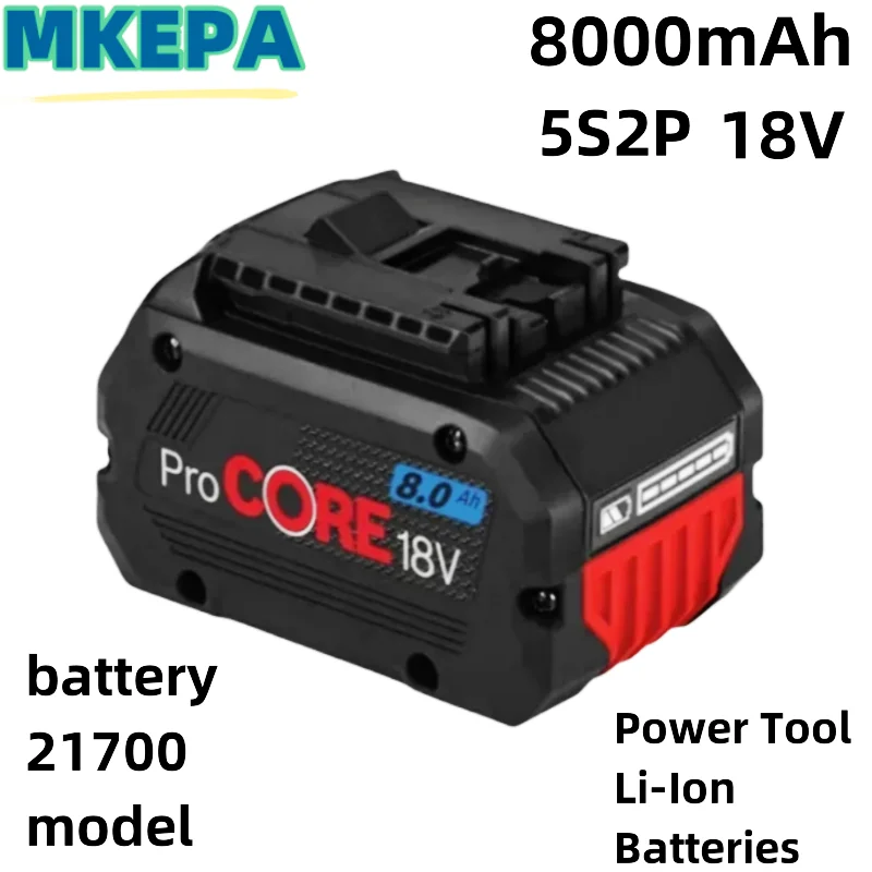 18V ProCORE 8000mAh for Bosch 18V Cordless Tool BAT609 BAT618 GBA18V80 21900 Replacement Battery - 21700 Electric Cell