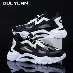 Men's Sports Shoes Casual Running Shoes Breathable Mesh Shoes Walking Basketball Sneakers Thick Soled Height increasing Shoes