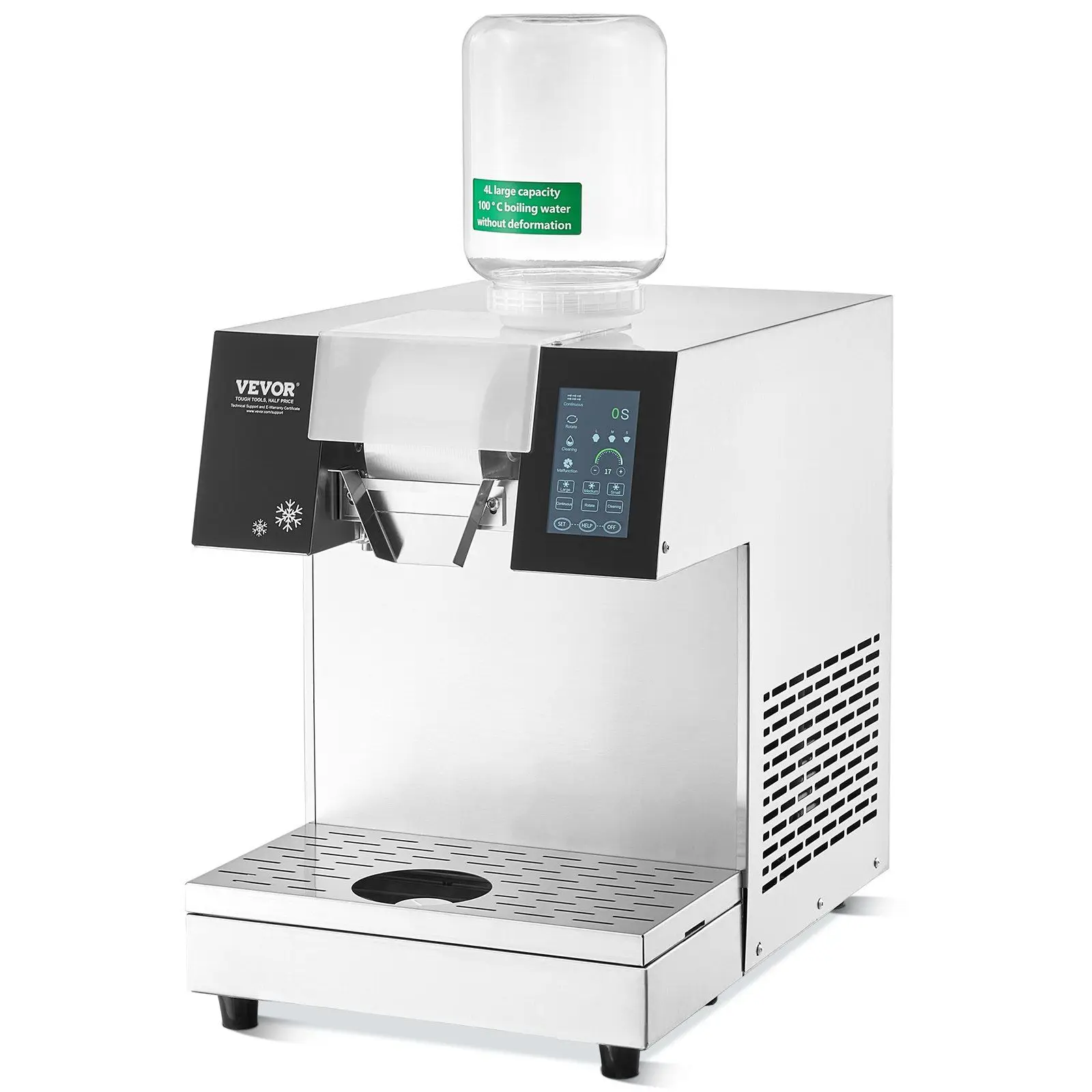 

Commercial Stainless Steel 507LBS/24H Snowflake Ice Maker Electric Ice Shaver And Snow Cone Machine
