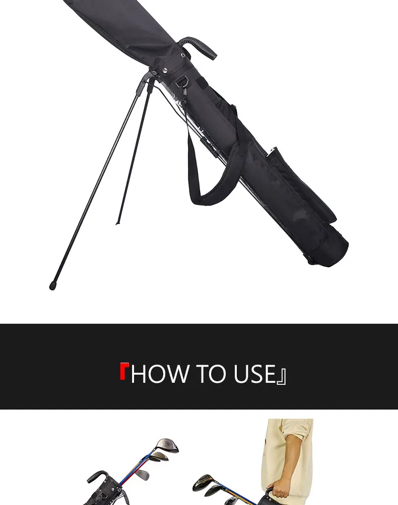 Leichte Golfschlägertasche mit Halterung, Golf Gun Rack Bags, wasserdichte Tragetasche für Golfständer – Detail 8