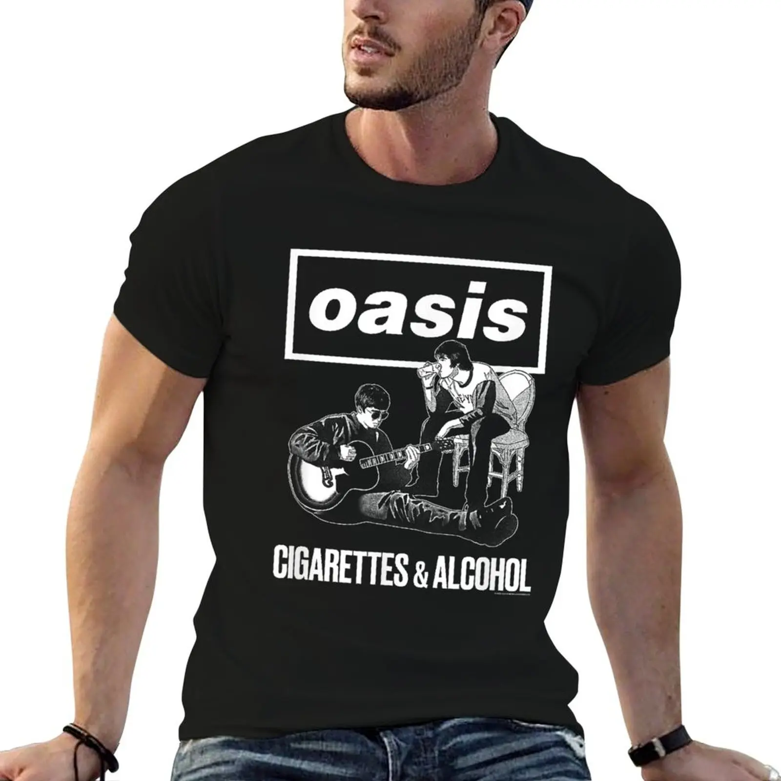 Oasis – Cigarettes And Alcohol T-Shirt men t shirt cotton 100% t shirts designer cotton t shirt man T-shirt