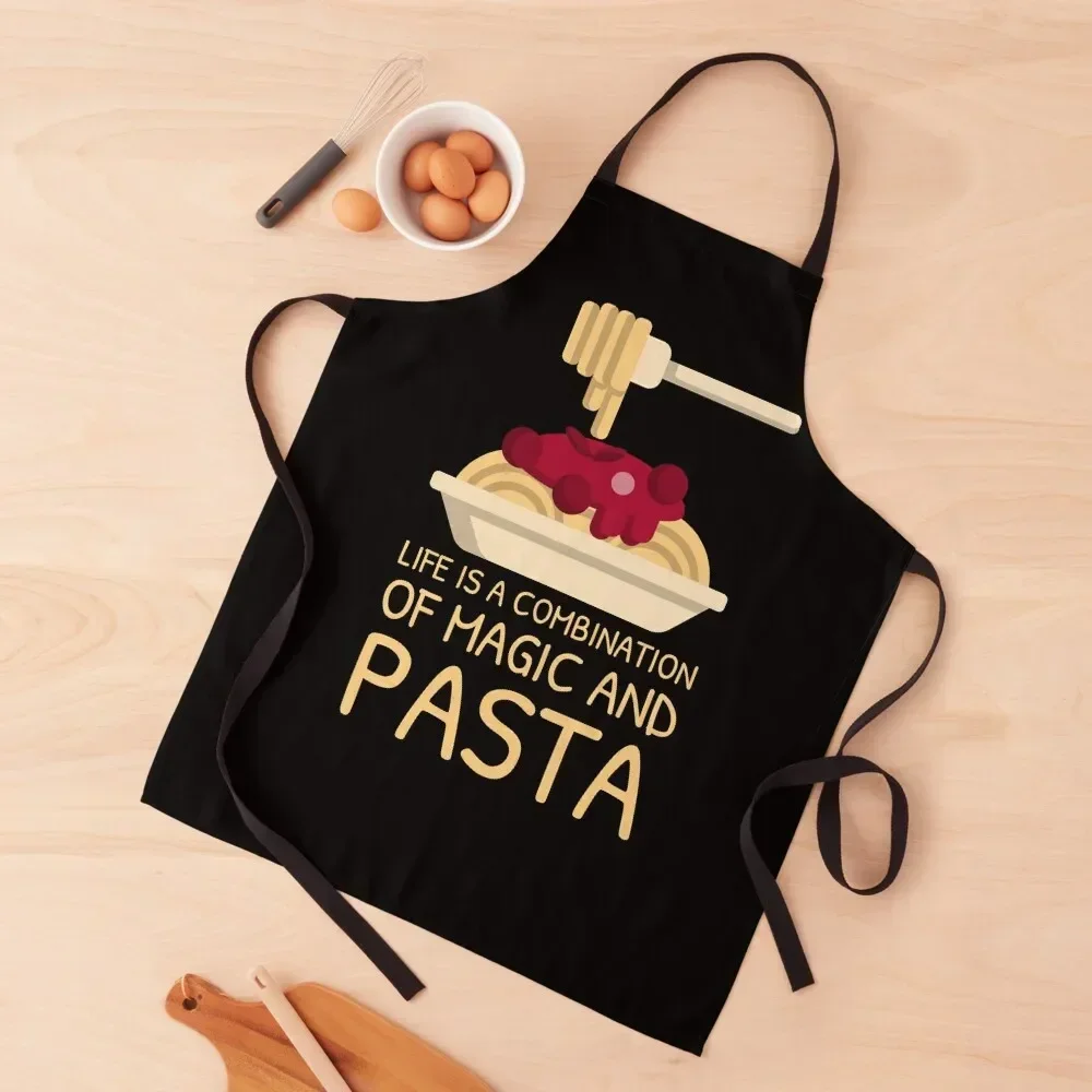 Spaghetti Homemade Pasta Lover Saying Apron Kitchen Kawaii Accessories Women's for kitchen useful Apron