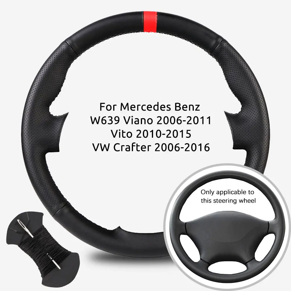 

Customized Car Steering Wheel Braiding Cover For Mercedes Benz W639 Viano 2006-2011/Vito 2010-2015/VW Crafter 2006-2016