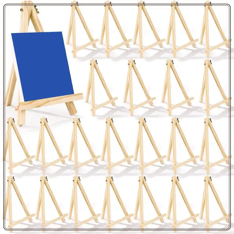 

Reliable-24Pack 9 Inch Wooden Easel For Painting Canvas, Art,Tripod,Painting Party Easel, Kids Student Desktop Easel For Paintin