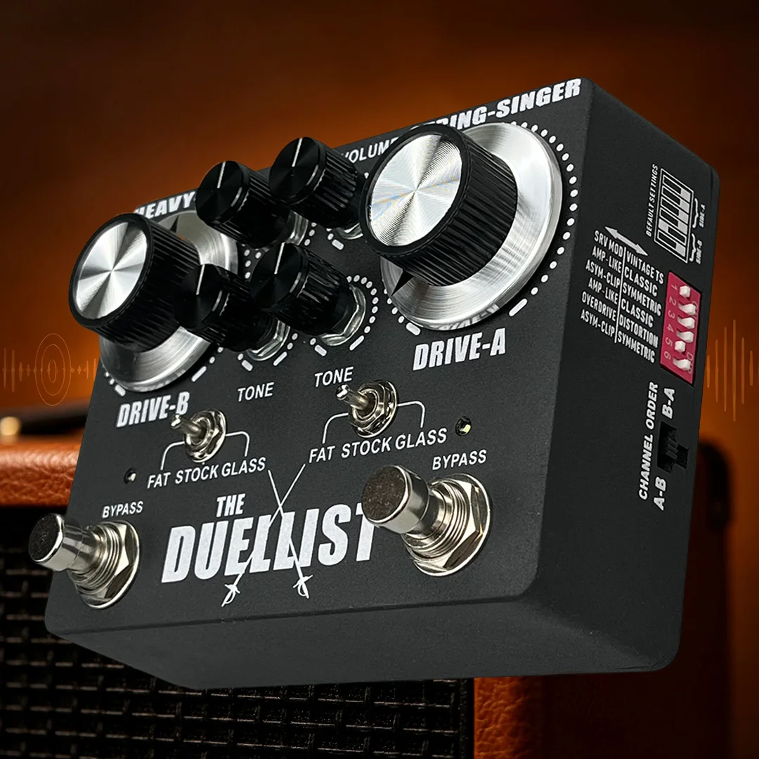 XIAO Guitar Pedal, New Version King Tone Duellist OVERDRIVE Distortion Effect Pedal, Classic Distortion Pedal, Black, True Bypas