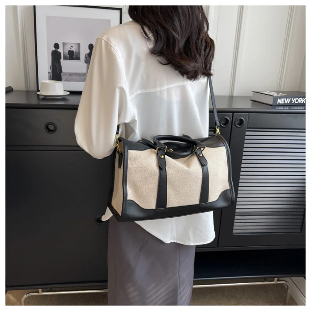 Fashion Casual Single Shoulder Crossbody Bag Women Travel Storage Tote Handbags Large Capacity Portable Canvas Bag