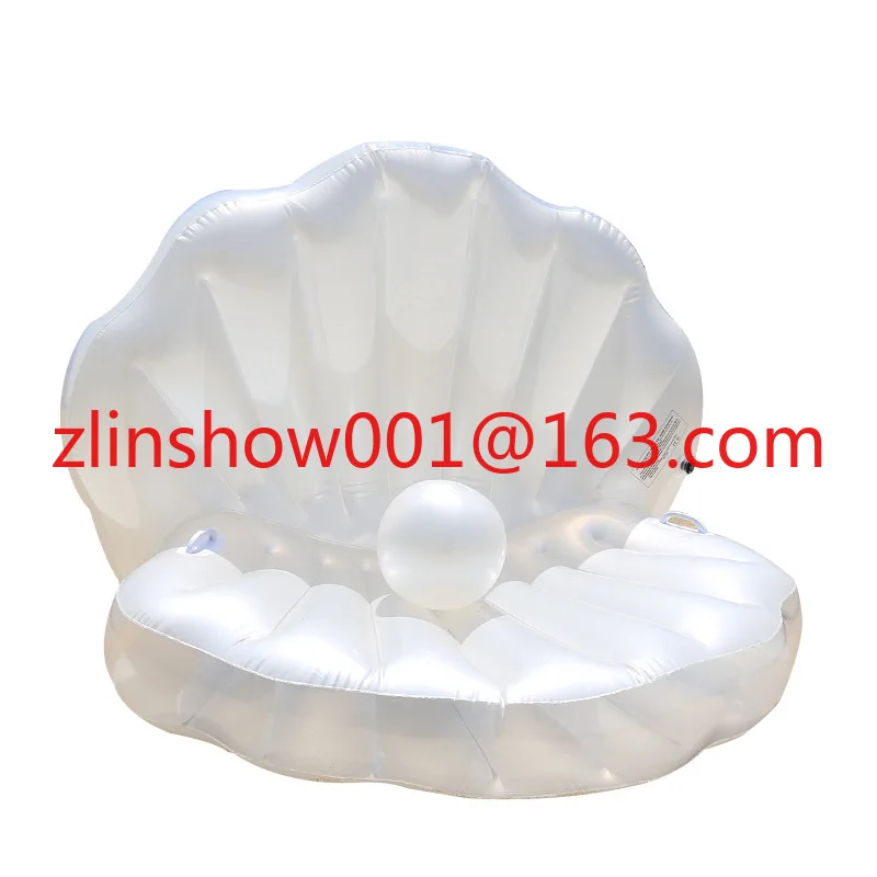 Inflatable pearl mussel shell scallop shell water floating bed air cushion sofa