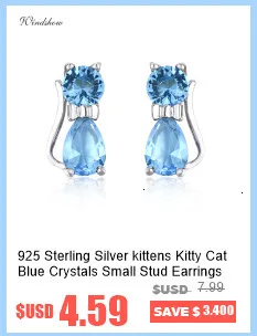 Nette Reine Echt 925 Sterling Silber Kitty Katze Gepflastert Zirkonia CZ Stud Ohrringe Bijoux Frauen Mädchen Kinder Schmuck Heißer geschenk – Detail 5