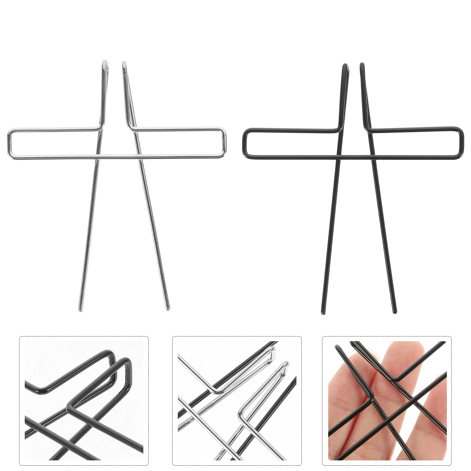 

2pcs Metal Music Book Clips for Sheet Music Holder Silver Black Durable Piano Book Page Folder Reading Accessories