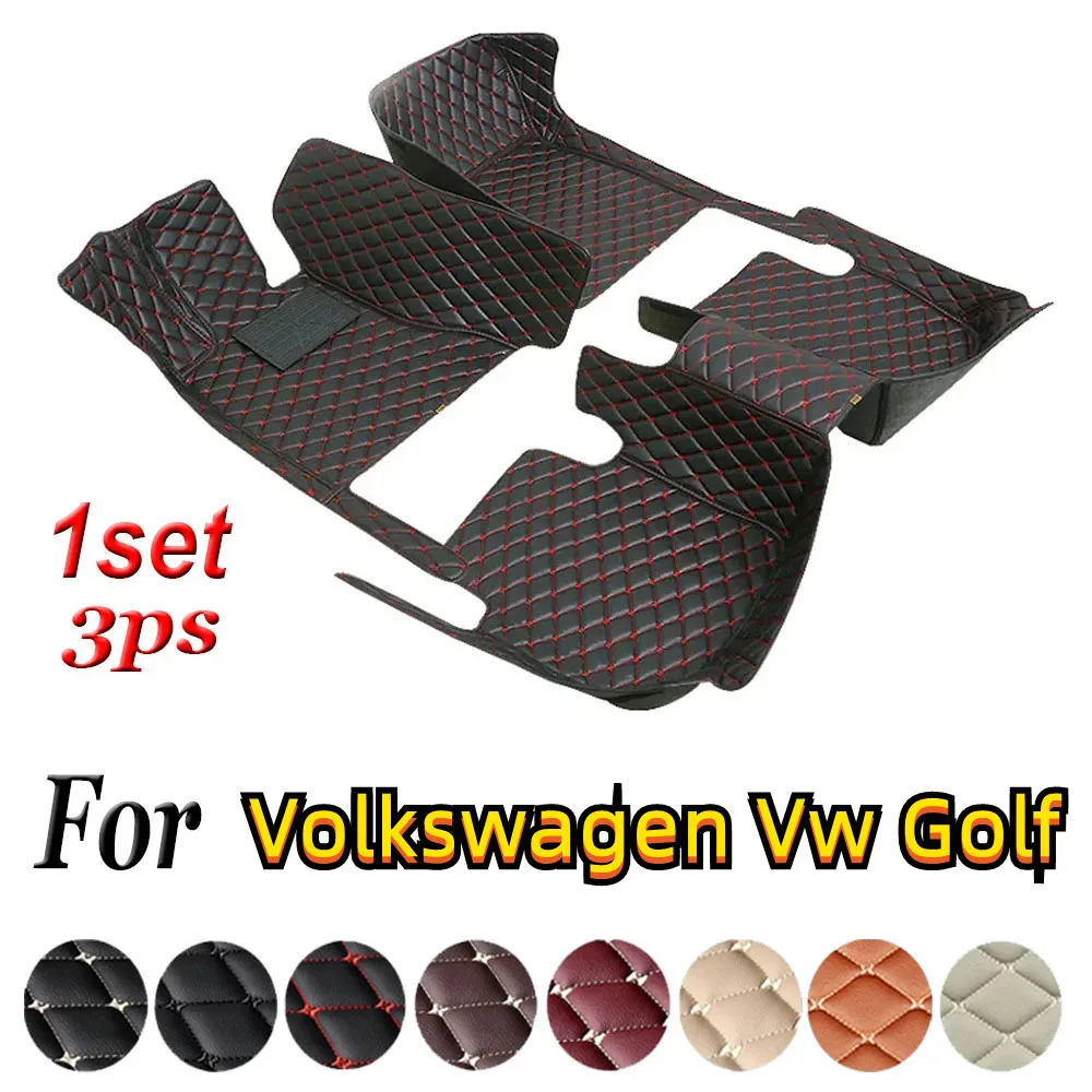 

Кожаные 3D Автомобильные Коврики для Volkswagen Vw Golf 2021-2023 2014-2020 2010-2013 2004-2008, Роскошный Коврик для интерьера, Противоскользящий коврик