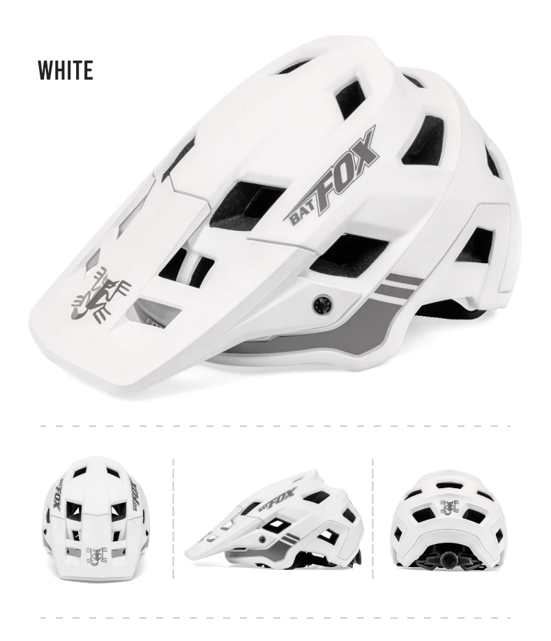 BATFOX Fahrradhelm Off-Road Langlebig Leicht Belüftet Komfortabel Herren Damen Verstellbare Passform Reit- und Sport-MTB-Fahrradhelm – Detail 14