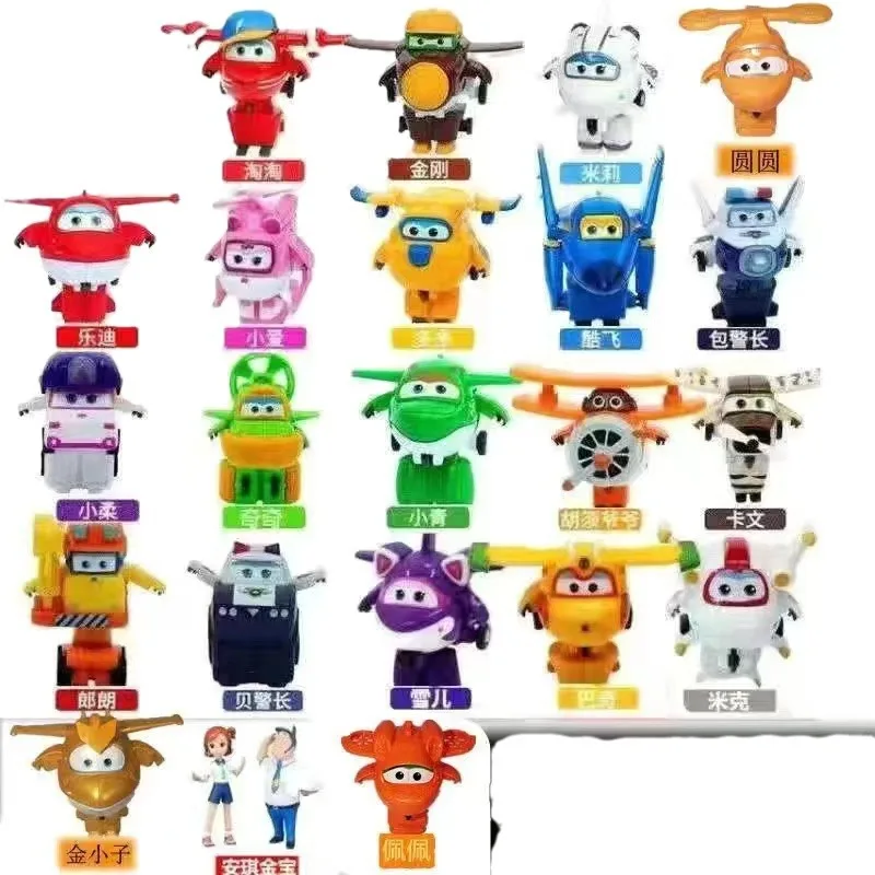 Large Size Original Super Wings Anime Figurine Hangar Big Transformation Toys Robot Desktop Models Christmas Gifts Hot Selling