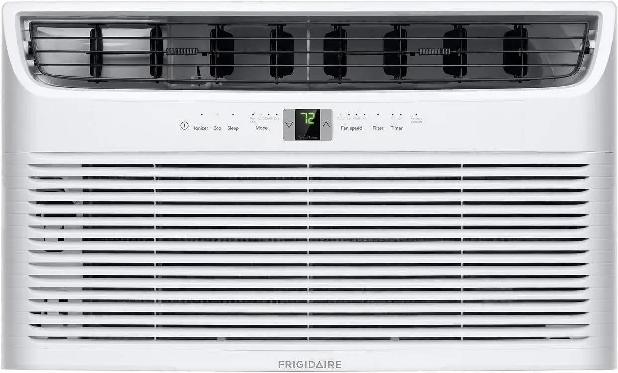Frigidaire 230V 14000 BTU Wall Air Conditioner with Dehumidifier, Fan & Remote Control, Quiet Energy Efficient Wall Mounted AC Unit for Home Cooling, Cools Large Rooms Up To 700 Sq Ft