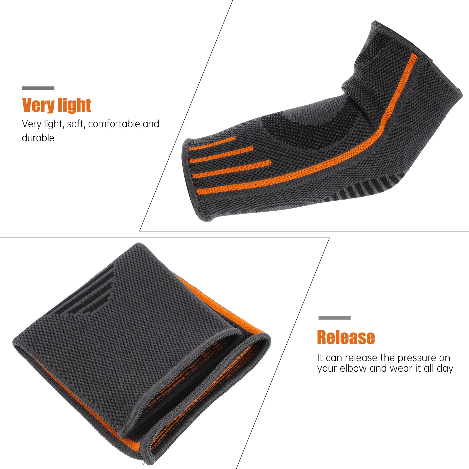 

Padded Elbow Sleeve Guard Anti-collision Arm Basketball Accessories Orange Spandex