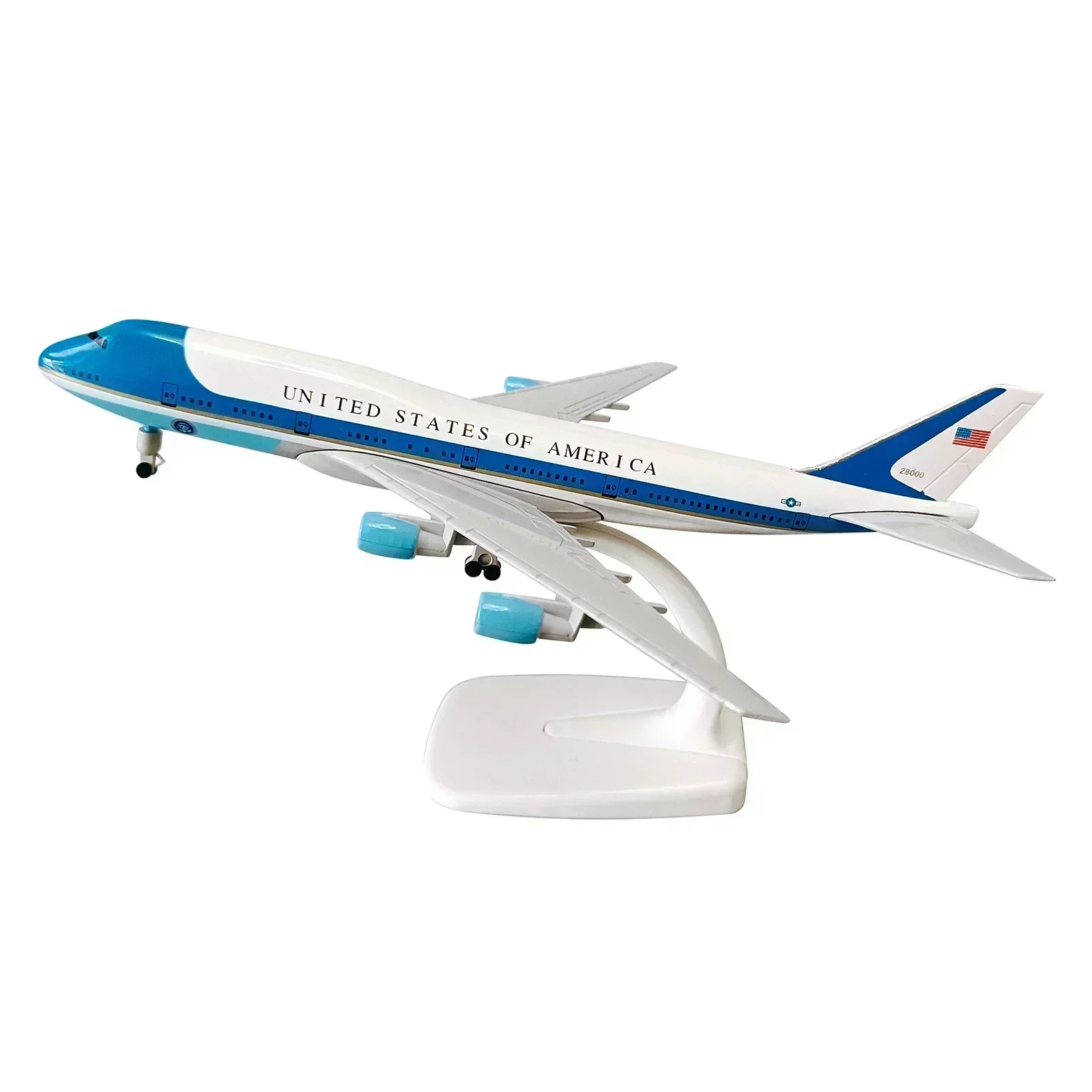 Diecast Modelo de Avião com Rodas, Avião, Rússia e EUA, PAN AM, KLM B737, B747, B787, A380, 20cm