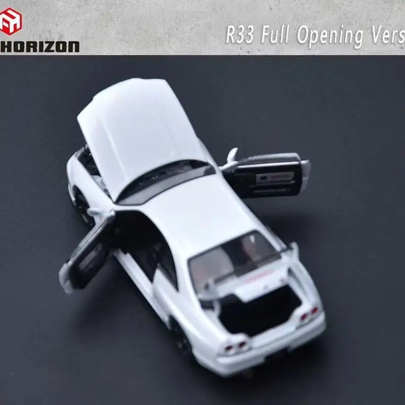 Focal Horizon FH 1/64 Nissan Skyline GT-R R33 Fully Openable Diecast Car Model Alloy Simulation Collection Toy Gift For Boys