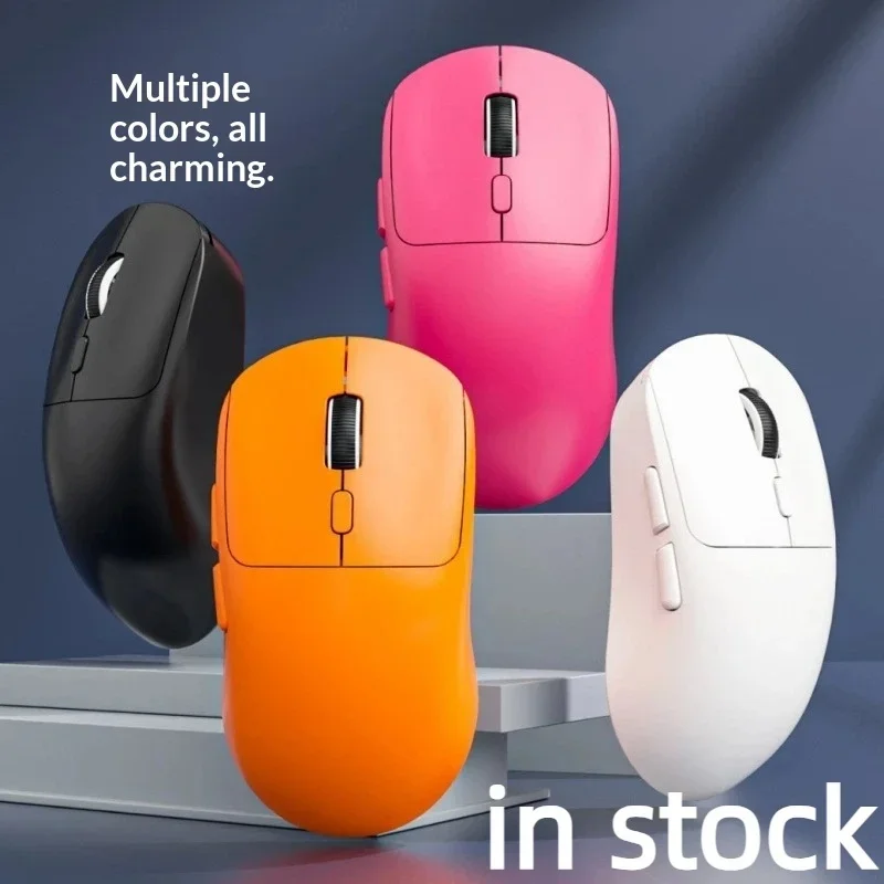 Rato de jogos sem fios ergonómico, com tecnologia Bluetooth 2.4G e modo duplo, recarregável e com botões laterais, ideal para portátil, PC, escritório