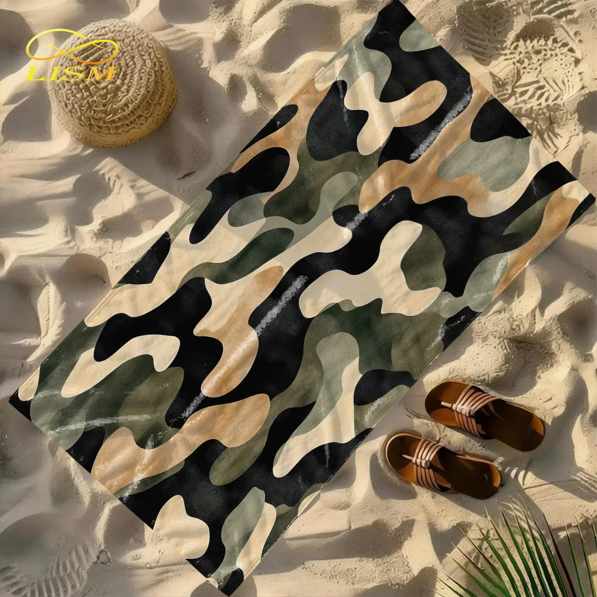 

1pc Camo Towel-Oversized, Absorbent Microfiber, Quick Dry, Ideal for Travel, Swimming, Surfing Bath Towel
