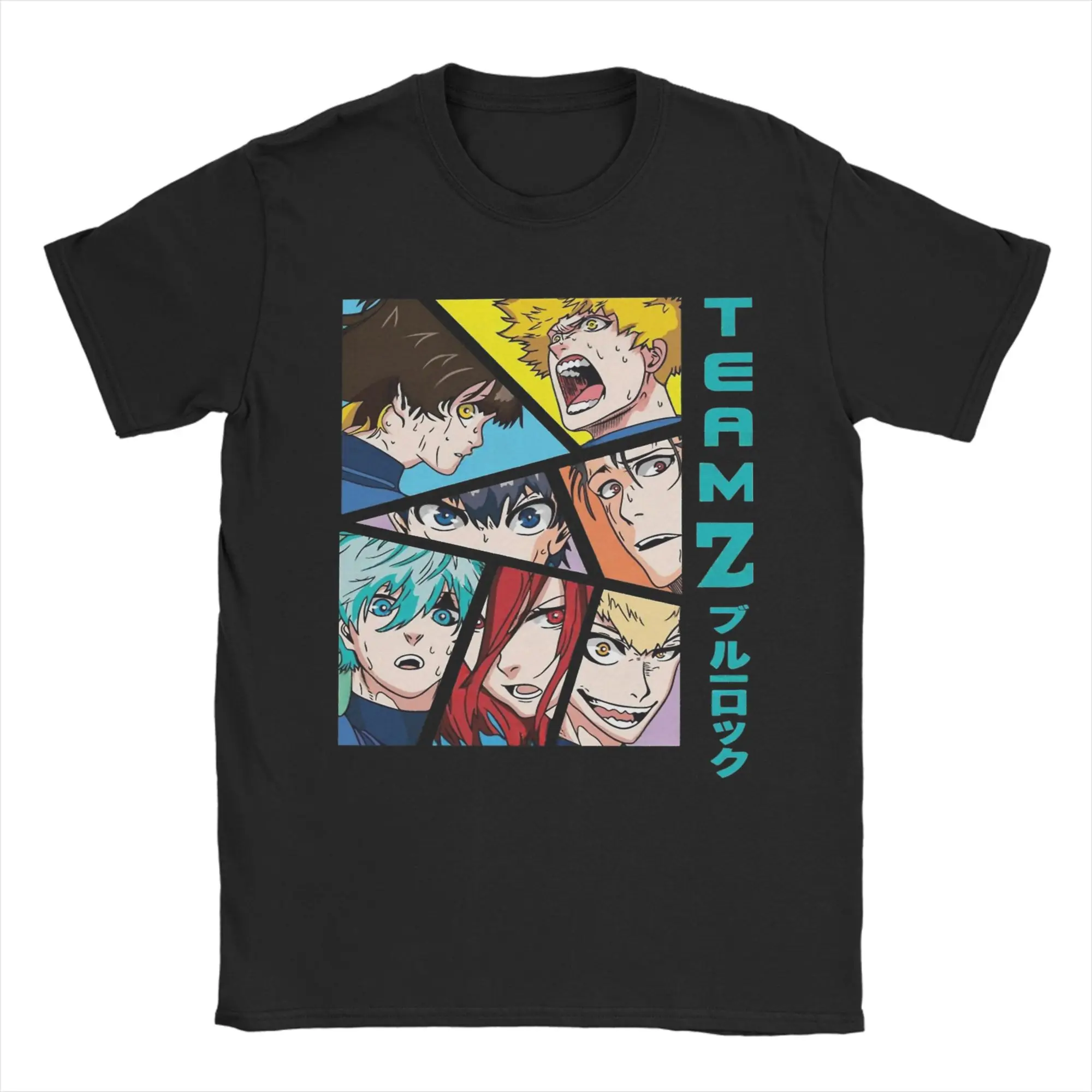 

Blue Locks Ego Team Men T Shirts Novelty Tee Shirt Short Sleeve Crew Neck T-Shirt Pure Cotton Plus Size Clothes