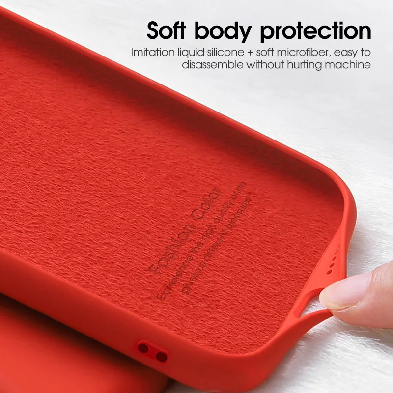 Original Líquido Silicone Soft Back Bumper, Capa para Xiaomi Poco X6 Pro, X5, X4 Pro, M5, M4, Funda