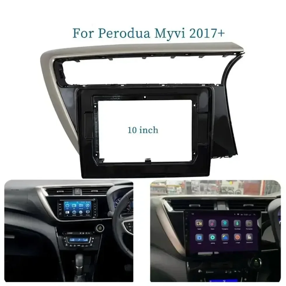 For PROTON Perodua Myvi 2017+ 10 Inch Car Frame Fascia Adapter Android Radio Dash Fitting Panel Kit