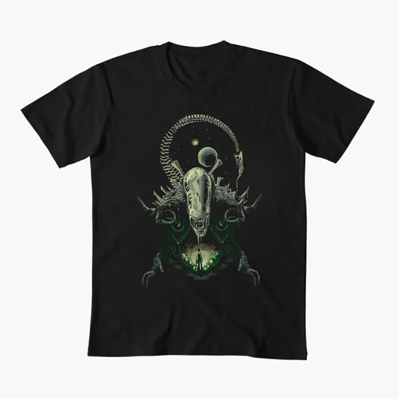 

Alien Nightmare Sci-Fic Alien Gift T-Shirt Weyland Xenomorph Yutani 100% cotton Short Sleeve Graphic clothes All size tops