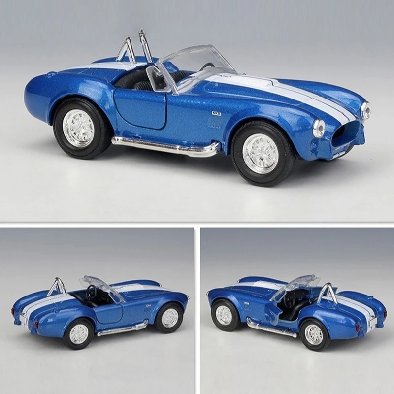 Maßstab 1:36 1965 Shelby Cobra 427 S-C Simulation Legierung Automodell Zurückziehen Auto Spielzeug Kinder Junge Geburtstagsgeschenk Miniatur Auto
