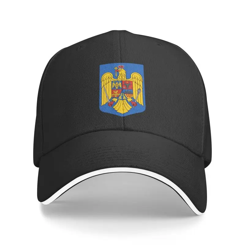 Custom Coat Of Arms Of Romania Baseball Cap Sun Protection Men Women's Adjustable Dad Hat Summer