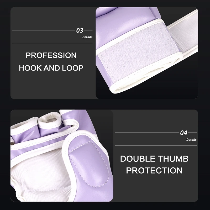 Professional MMA boxing gloves for children, thickened fighting gloves for men and women, Sanda half finger gloves for adults
