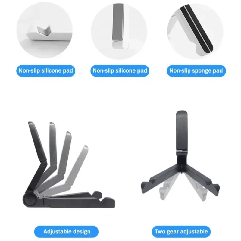 Multifunctional Foldable Portable Tablet And Mobile Phone Holder Triangular Mobile Phone Holder Desktop Storage Rack