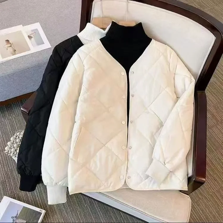 New South Korea Light Down Cotton Jacket Women Lightweight Short Loose Korean Version of Baseball Jacket
