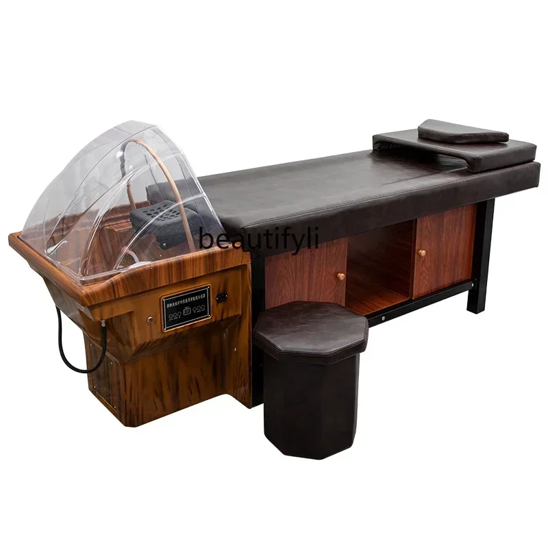 

lx29Head Therapy Shampoo Chair Barber Shop Hair Salon Water Circulation Belt Fumigation Beauty Salon Massage
