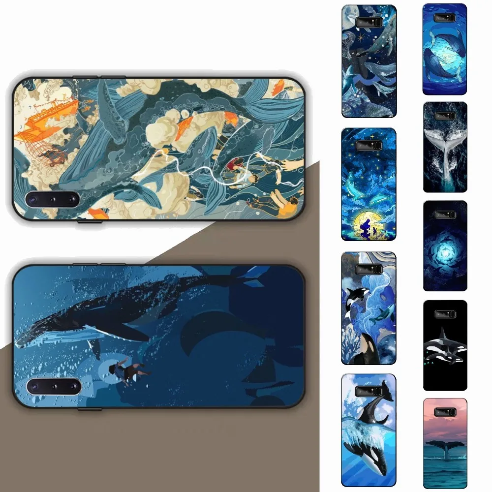 Killer Whale Phone Case For Samsung Note 8 9 10 20 pro plus lite M 10 11 20 30 21 31 51 A 21 22 42 02 03