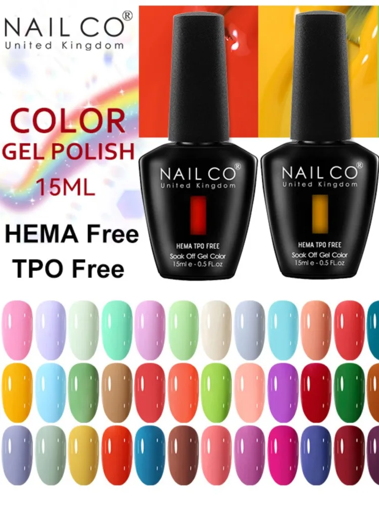 NAILCO 15ml HEMA-FREI TPO-FREI Top Base Coat Nagel-Gel-Lack Zubehör Vernis Semi-Permanent Nail Art Maniküre Gel Ongle UV-Nägel
