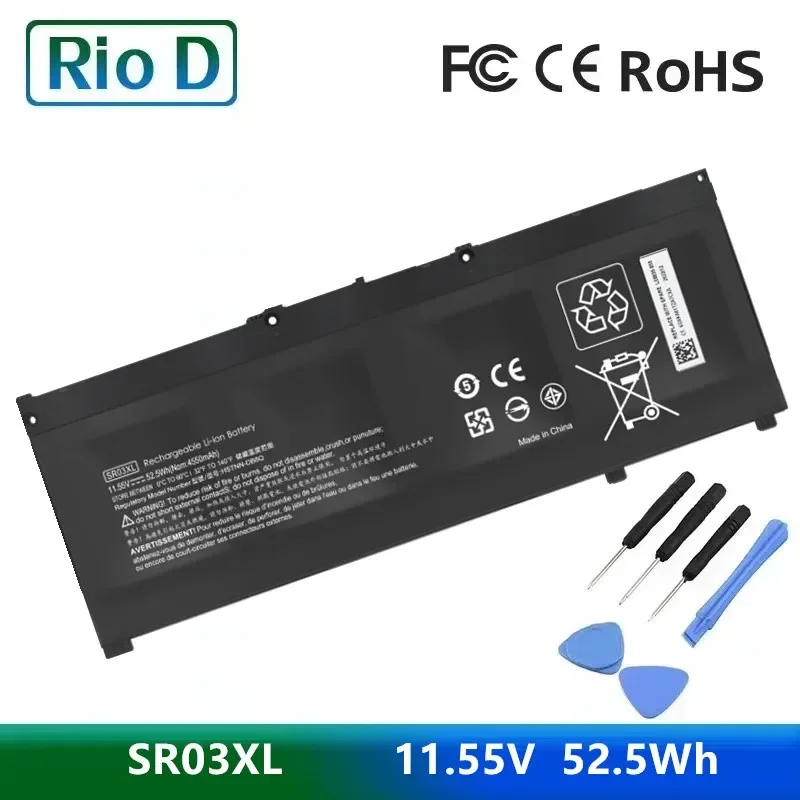 New SR03XL Laptop Battery for HP OMEN 15-CX 15-DC TPN-Q211 TPN-Q194 Q193 TPN-C133 TPN-C134 HSTNN-DB8Q L08934-2B1 L08855-85