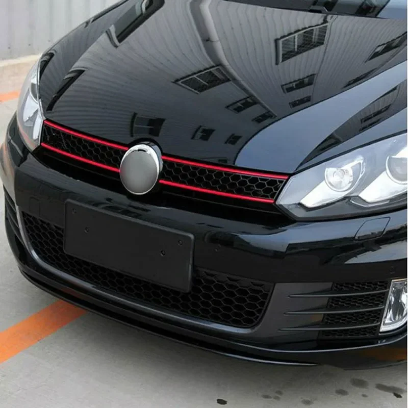 Front Hood Grille Decals Car Strip Sticker for VW Golf MK MK6 MK7 6 7 Tiguan GTI Decoration Stripe Racing Sports Exterior Parts