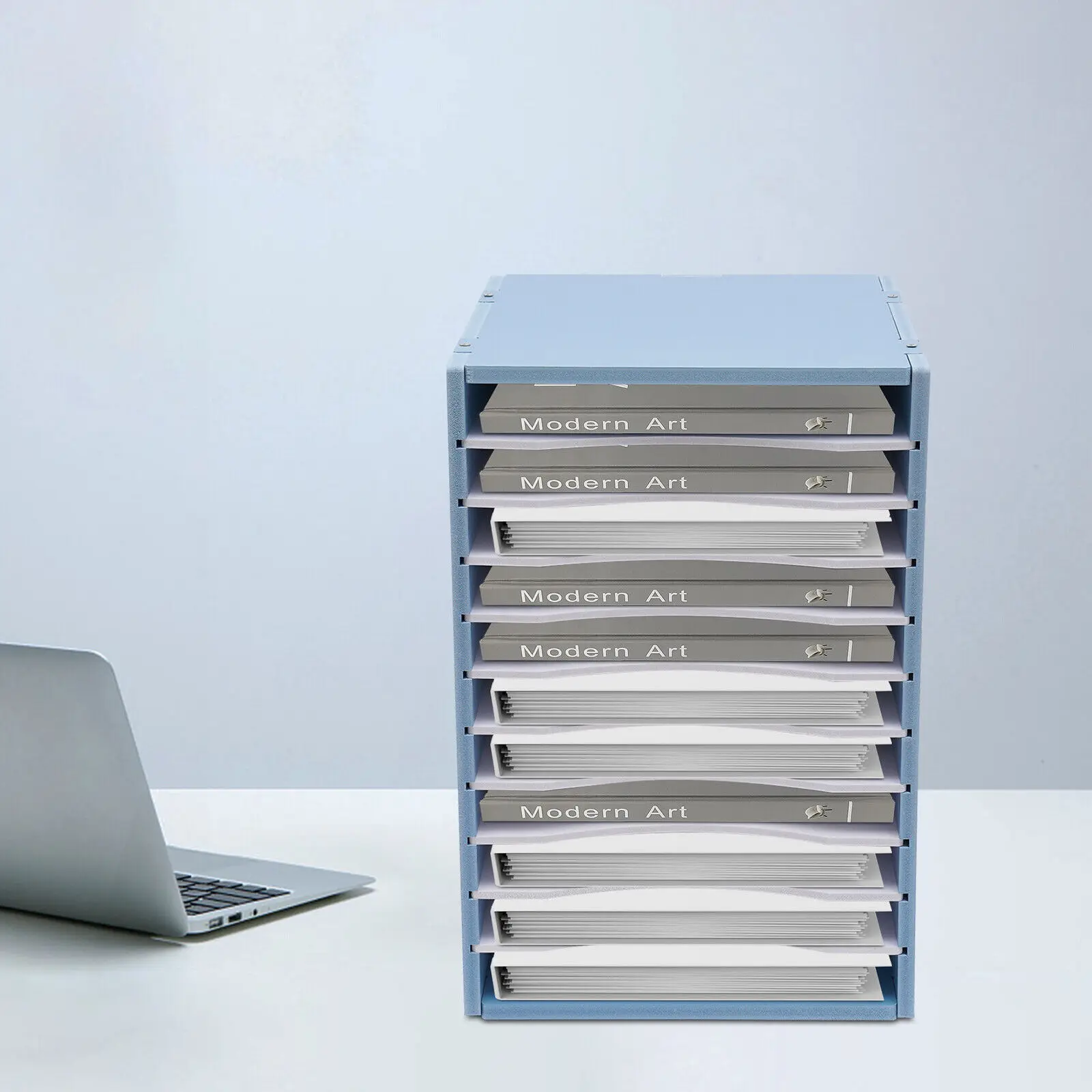 منظم الملفات العمودي، 11 حجرة، تصميم DIY، مقاوم للحريق، للمنزل، الاستوديو، وثائق المتجر، لوحة مركبة للمجلدات