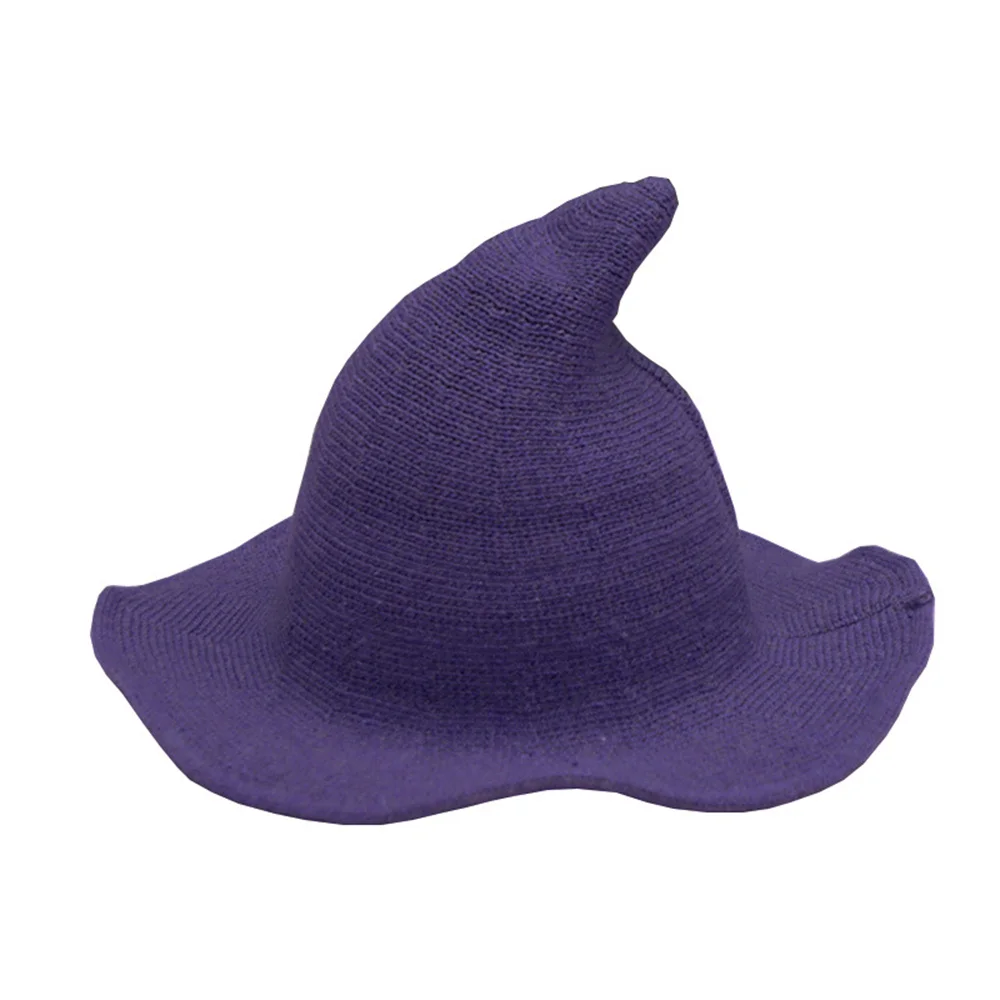 Chapeau de sorcier en laine tricotée moderne, casquette pour costume de fête d'Halloween, chapeau de sorcière d'Halloween, chapeau de festival, chapeau de fête d'Halloween, nouveau, 2023