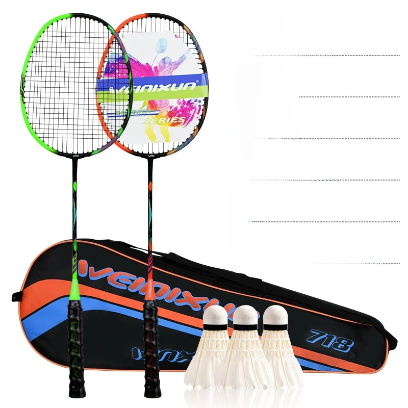 adult-badminton-racket-set-carbon-fiber-training-shuttlecock-sports-fitness-fans-goods-offensive-style-medium-head-weight