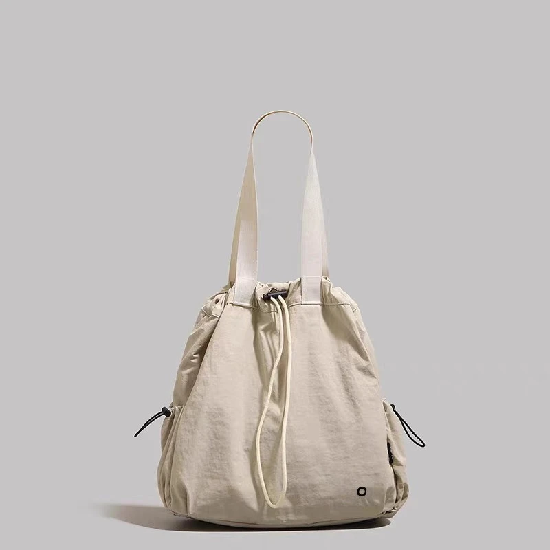 

2026 Women's Drawstring Backpack, Lazy Style Large Capacity Tote Bag, Convertible Shoulder Rucksack for Casual Daily Use
