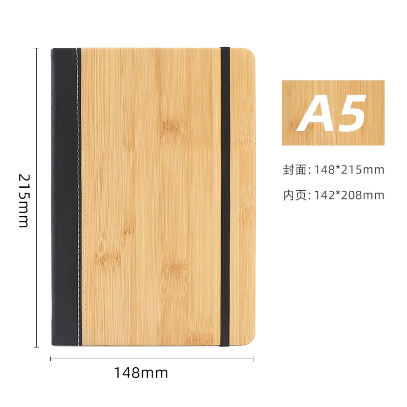 竹柄カバーノートブック卸売ストラップオフィス会議記録簿日記帳ビジネススーツオフィス＆学校用品