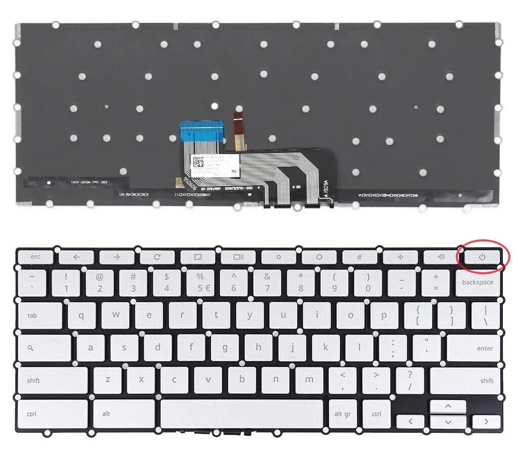 New Keyboard for ASUS Chromebook C434T C434TA-1A C433TA US English backlit
