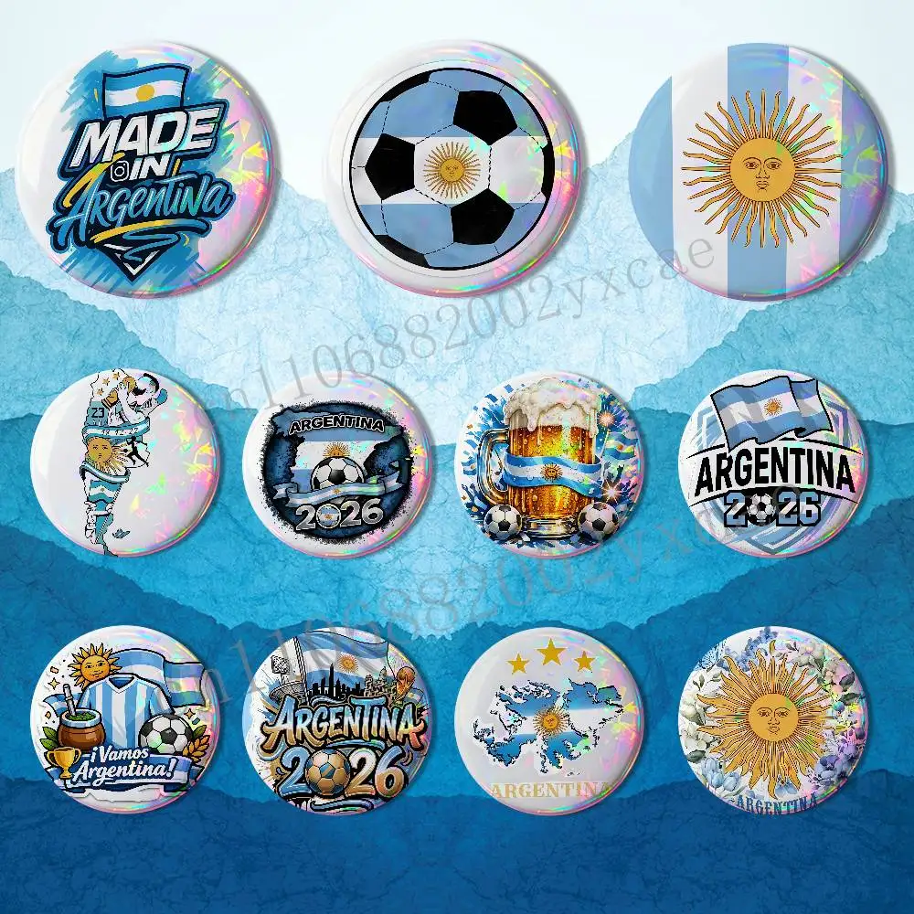 Art Argentina 2026 sticker Creative Round Badge Button Pin Bag Decor Fans Collection Friends Gift Brooch