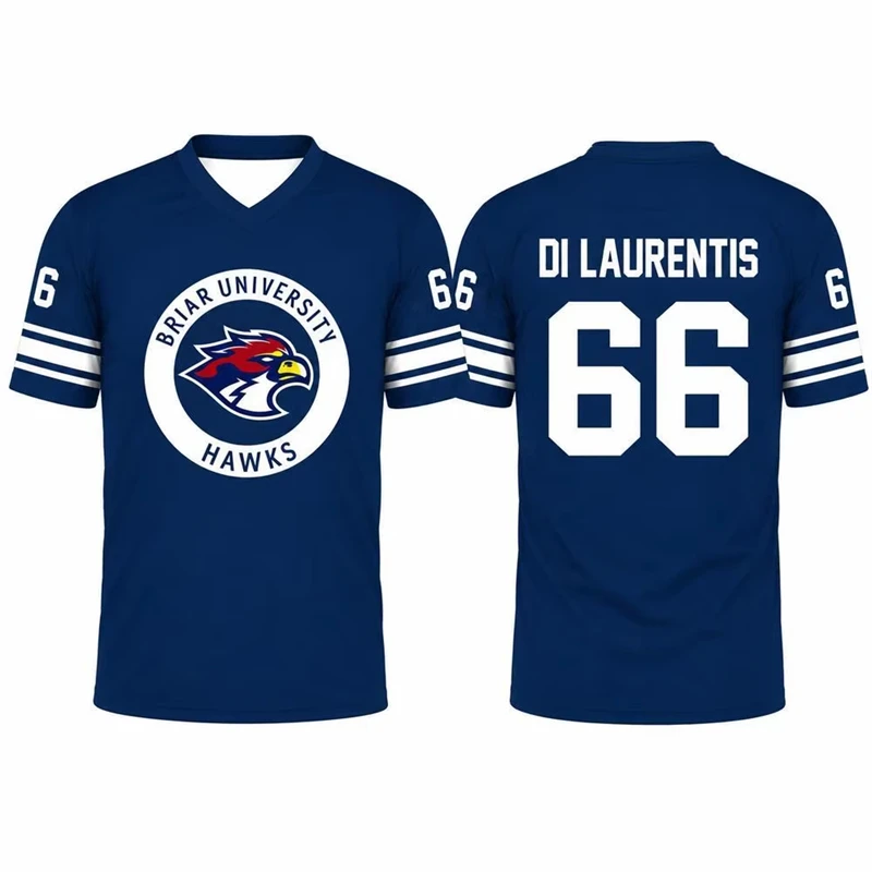 Fashion Men Women Graham 44 Tucker 46 Hockey Jersey Off Campus Briar University V Neck T-Shirt Summer College Retro Casual Tee